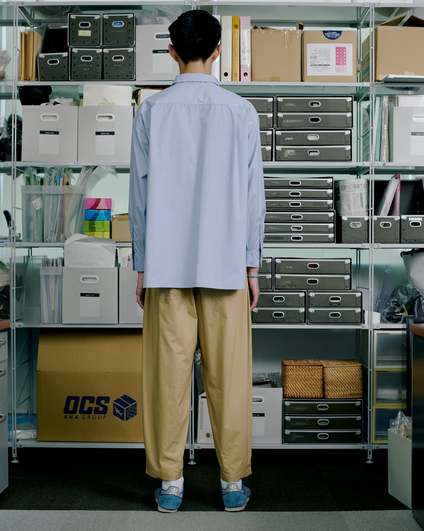 TCストライプサイドボタンシャツ OPTRICO06S